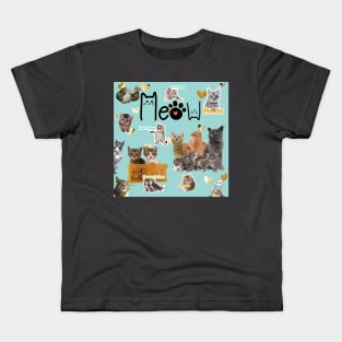 Meow Cats and Kittens Kids T-Shirt